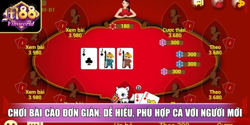 Chơi bài cào đơn giản, dễ hiểu, phù hợp cả với người mới bắt đầu