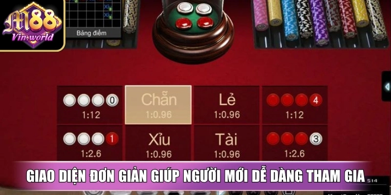 Xóc đĩa online tại M88vin – Cược chuẩn, đổi thưởng lớn Giao diện đơn giản giúp người mới dễ dàng tham gia đặt cược trong vài phút